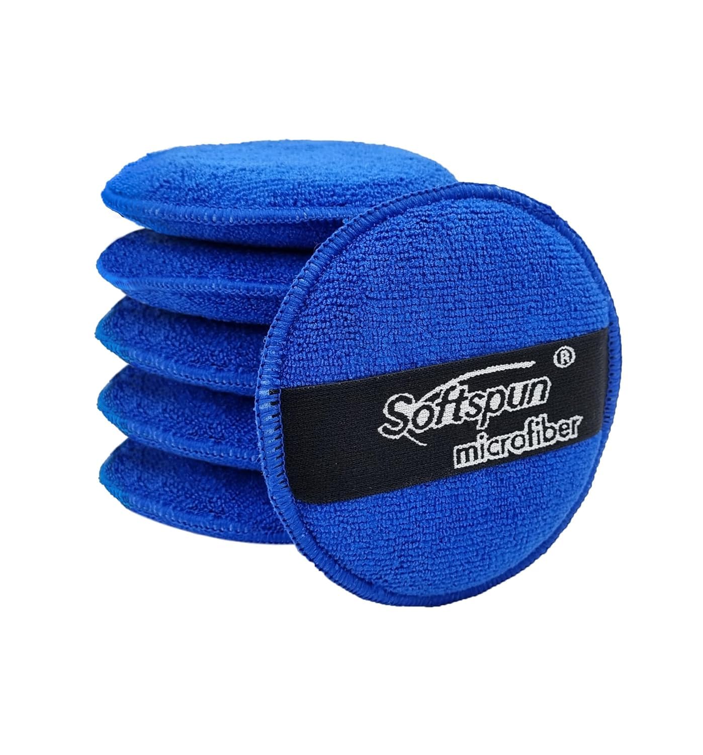 SOFTSPUN Microfiber Reusable Round Polishing Pad, 6 Pieces Set 340 GSM