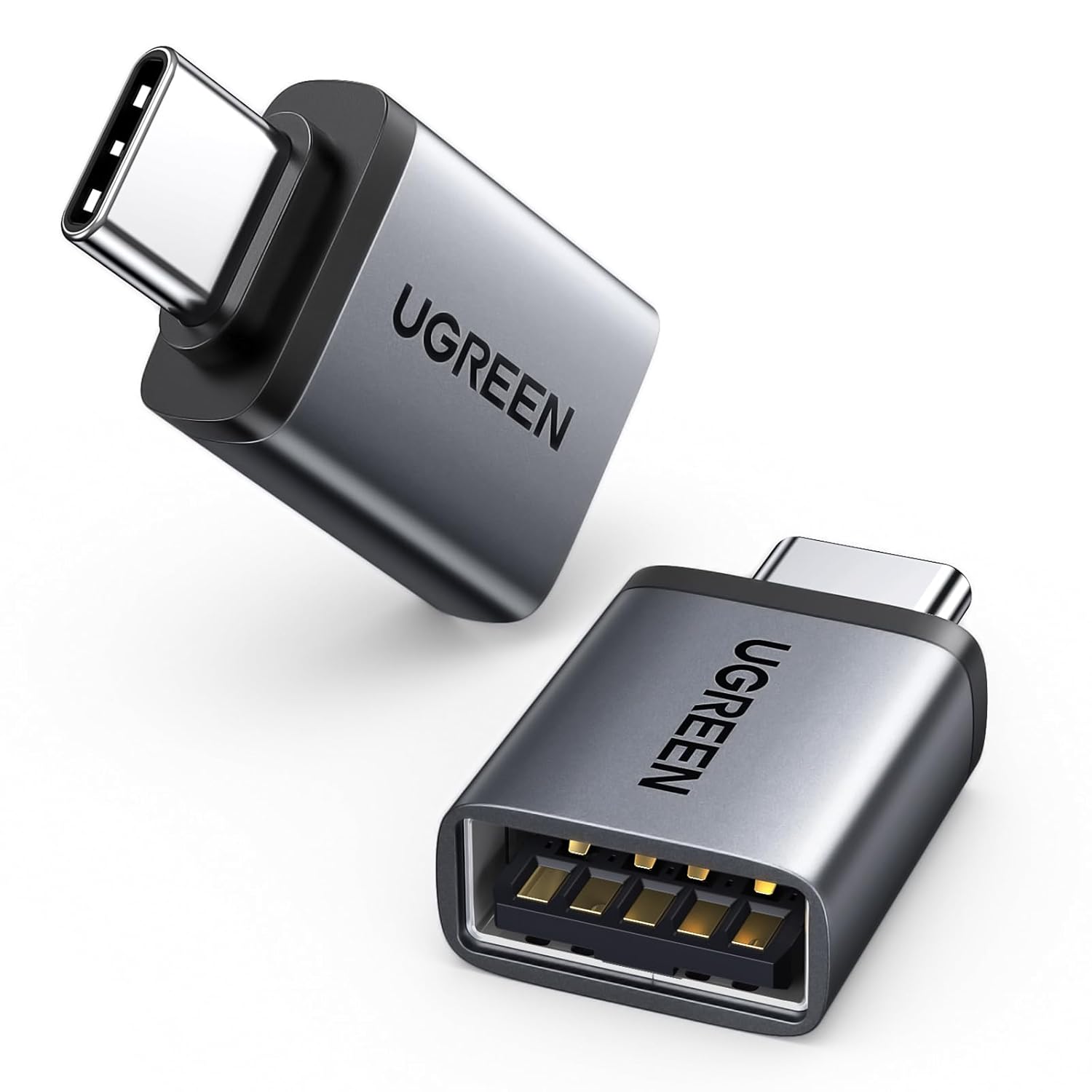 UGREEN USB C to USB Adapter 10Gbps, 2 Pack Aluminum OTG Cable